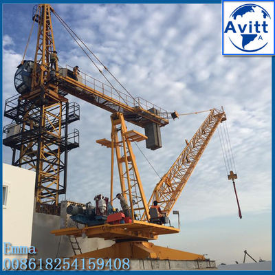 6 t Tragfähigkeit Derrick Luffing Tower Crane ohne Gegengewicht und Mast-Abschnitt