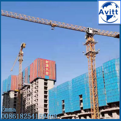 6t Flat Top Tower Crane PT5515 QTZ80 55 Meter Jib-Cranetower